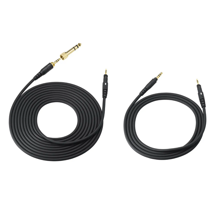 Audio-Technica 3.5mm to 3.5mm cables x2 with 6.3mm adapter whitebox