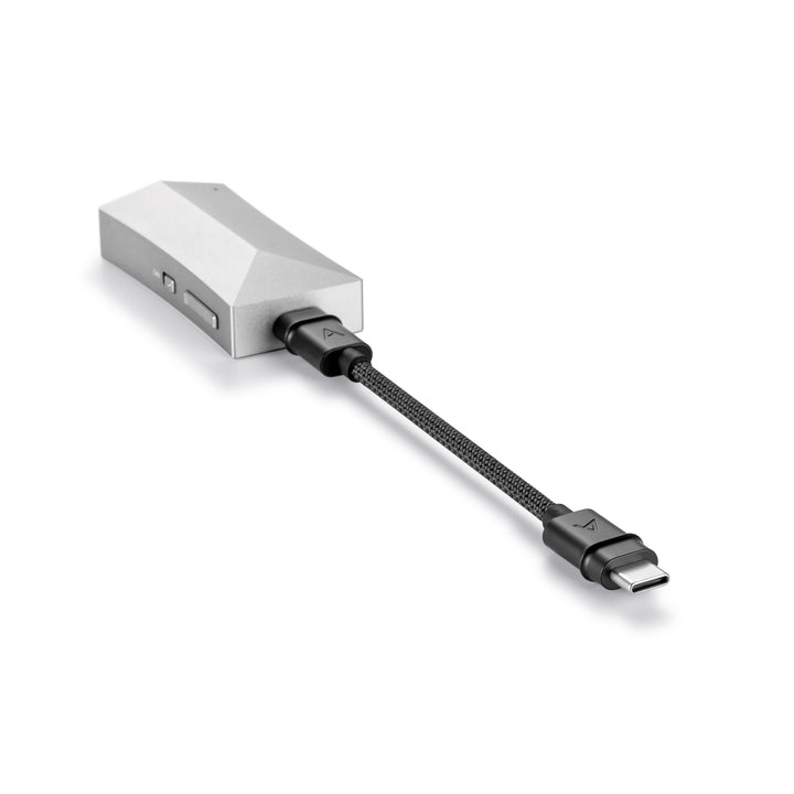 Astell&amp;Kern HC4 rear with attached USB-C cable over white background
