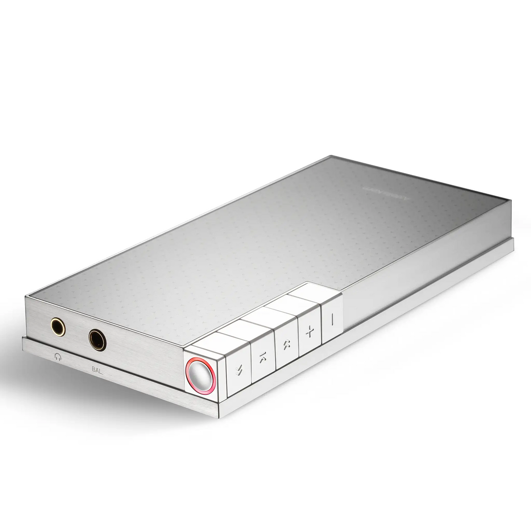 Astell&amp;Kern PD10 dap lying facedown top right corner view whitebox
