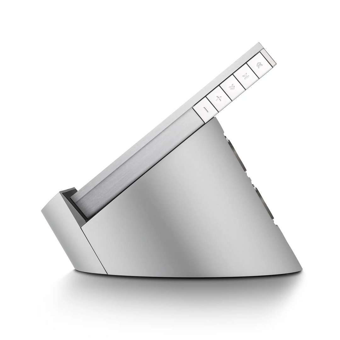 Astell&amp;Kern PD10 dap sitting on docking cradle right side profile angle whitebox