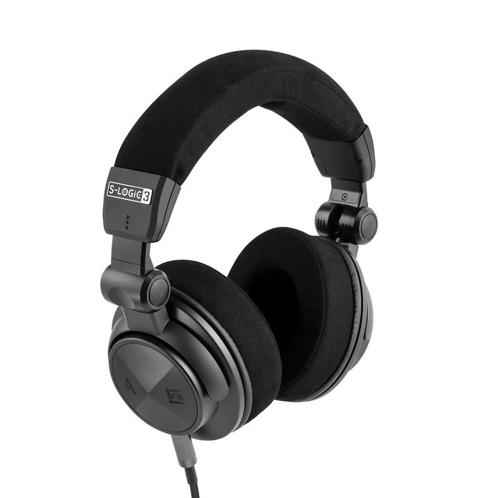 Astell&amp;Kern x Ultrasone Virtuoso headphone front left 3 quarter top down angle whitebox