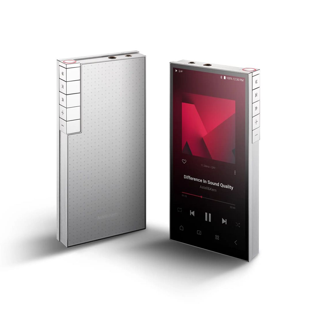 Astell&amp;Kern PD10 dap x2 rear left 3 quarter angle and front right 3 quarter angle whitebox
