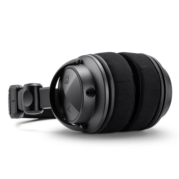 Astell&amp;Kern x Ultrasone Virtuoso headphone lying bottom right ear cup closeup whitebox