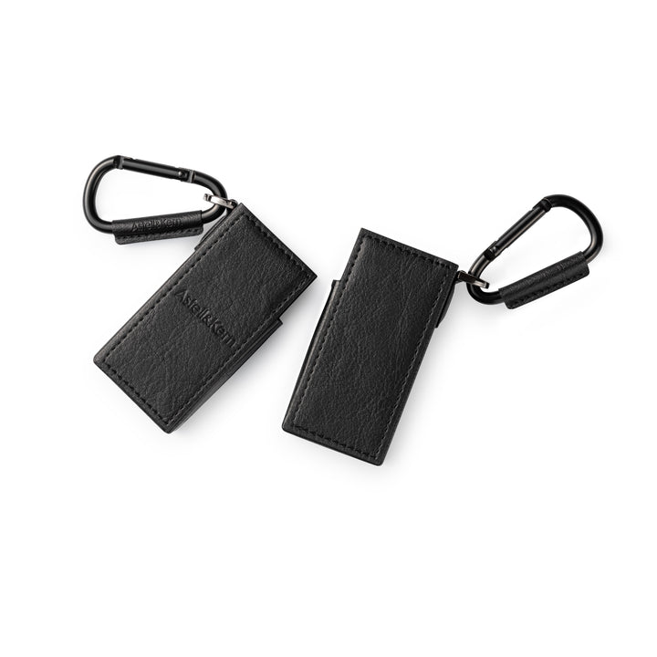 Astell&amp;Kern HB1 case x2 front and rear rotated over white background