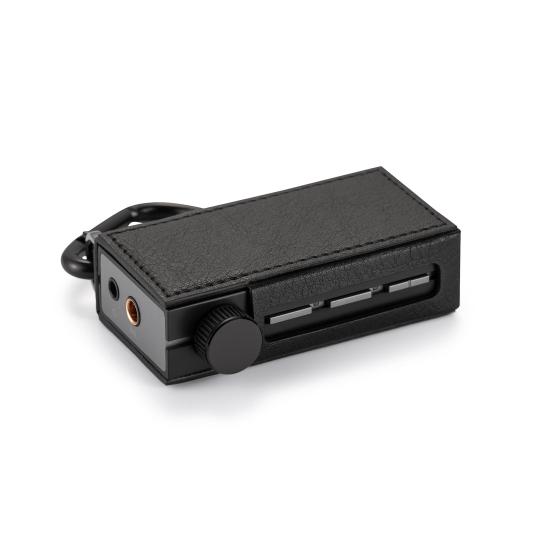 Astell&amp;Kern HB1 case rear profile 3 quarter horizontal over white background