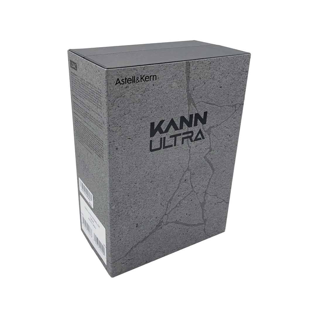 Astell&amp;Kern KANN Ultra retail box 3 quarter over white background