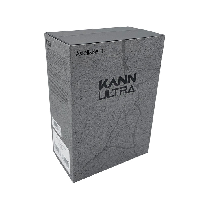 Astell&amp;Kern KANN Ultra retail box 3 quarter over white background