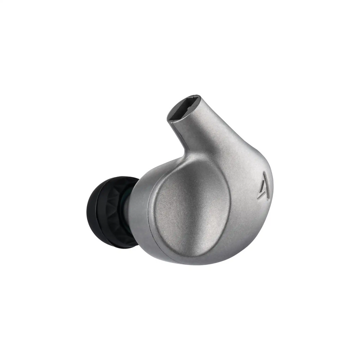 Astell&amp;Kern LUNA IEM with baroque ear tip on front left 3 quarter angle whitebox