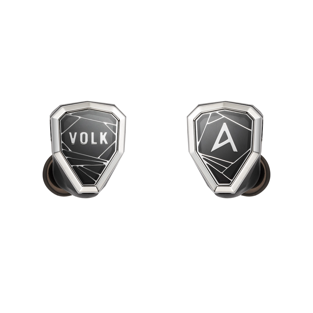 AstellnKern VOLK Audio Stella IEMs front center whitebox