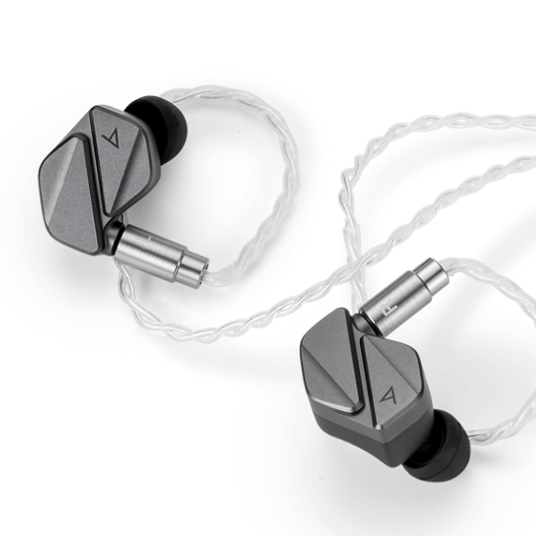 Astell&amp;Kern AK ZERO2 front with attached stock cable over white background
