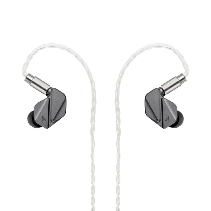 Astell&amp;Kern AK ZERO2 front with attached stock cable over white background