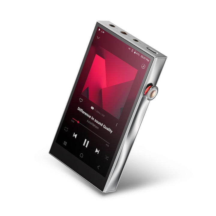 Astell&amp;Kern SE300 silver front right 3 quarter over white background