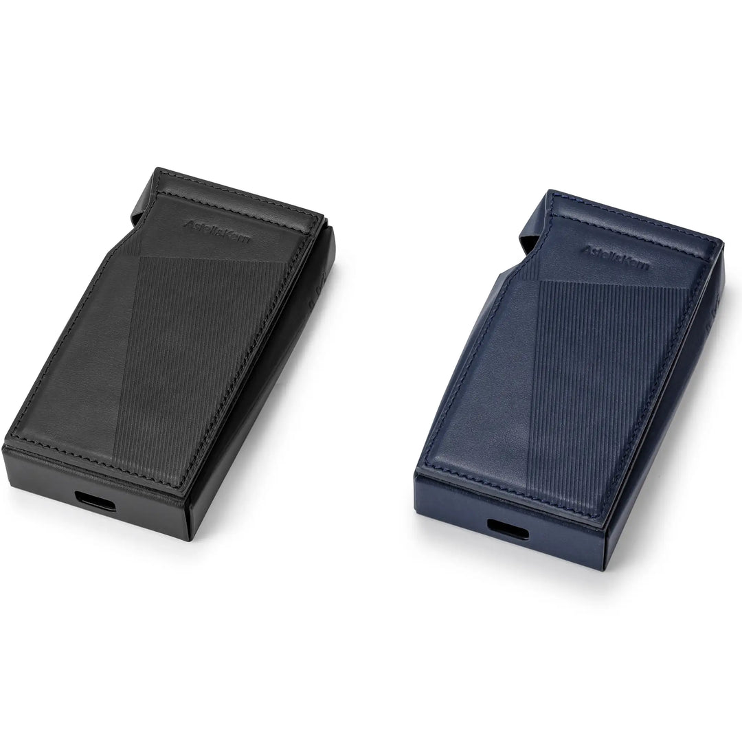 Astell&amp;Kern SP3000M Nocturne blue and black cases high angle rear whitebox