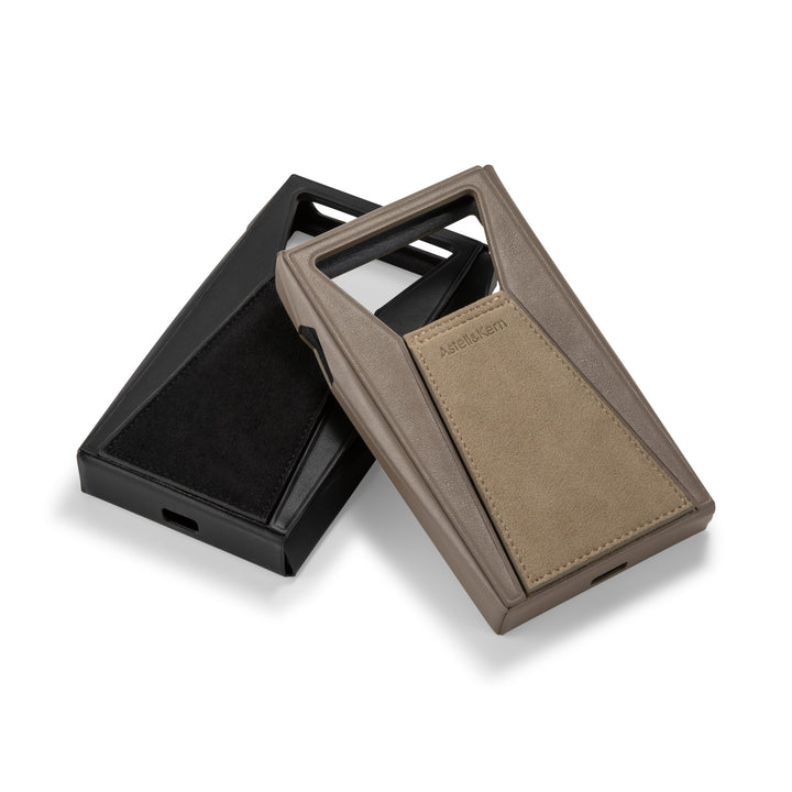 black and taupe A&amp;K SP3000T cases stacked over white background