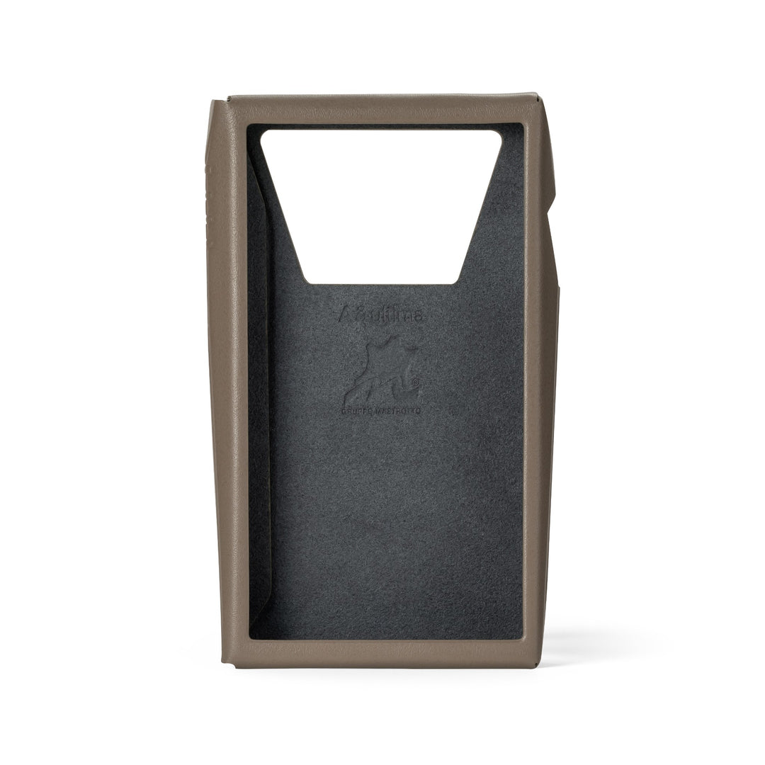 Astell&amp;Kern SP3000T taupe case front eye level closeup over white background