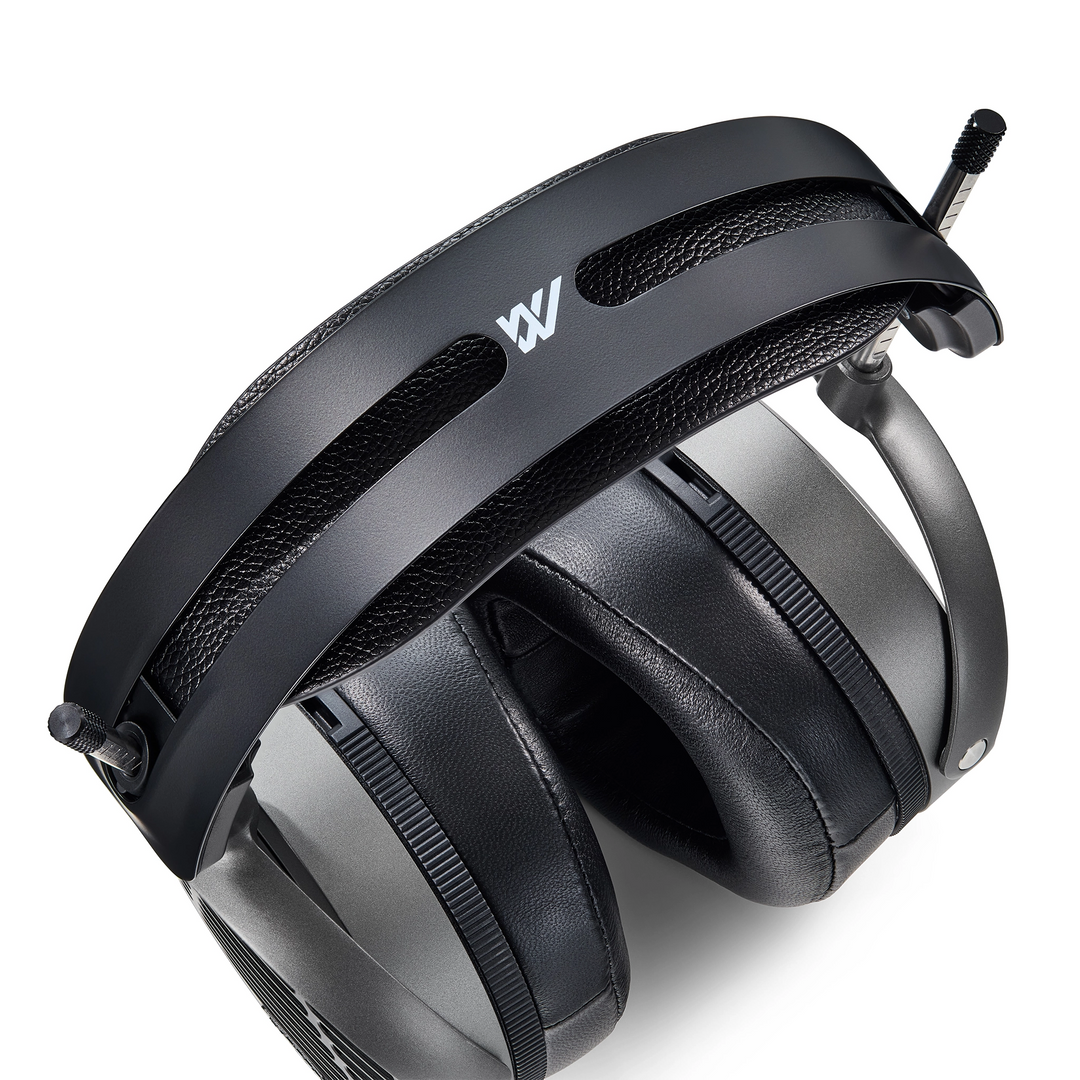 Audeze MM-520 headphones top down view whitebox