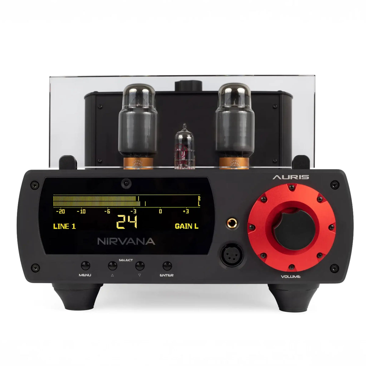 Auris Audio Nirvana 6 front center eye level view whitebox