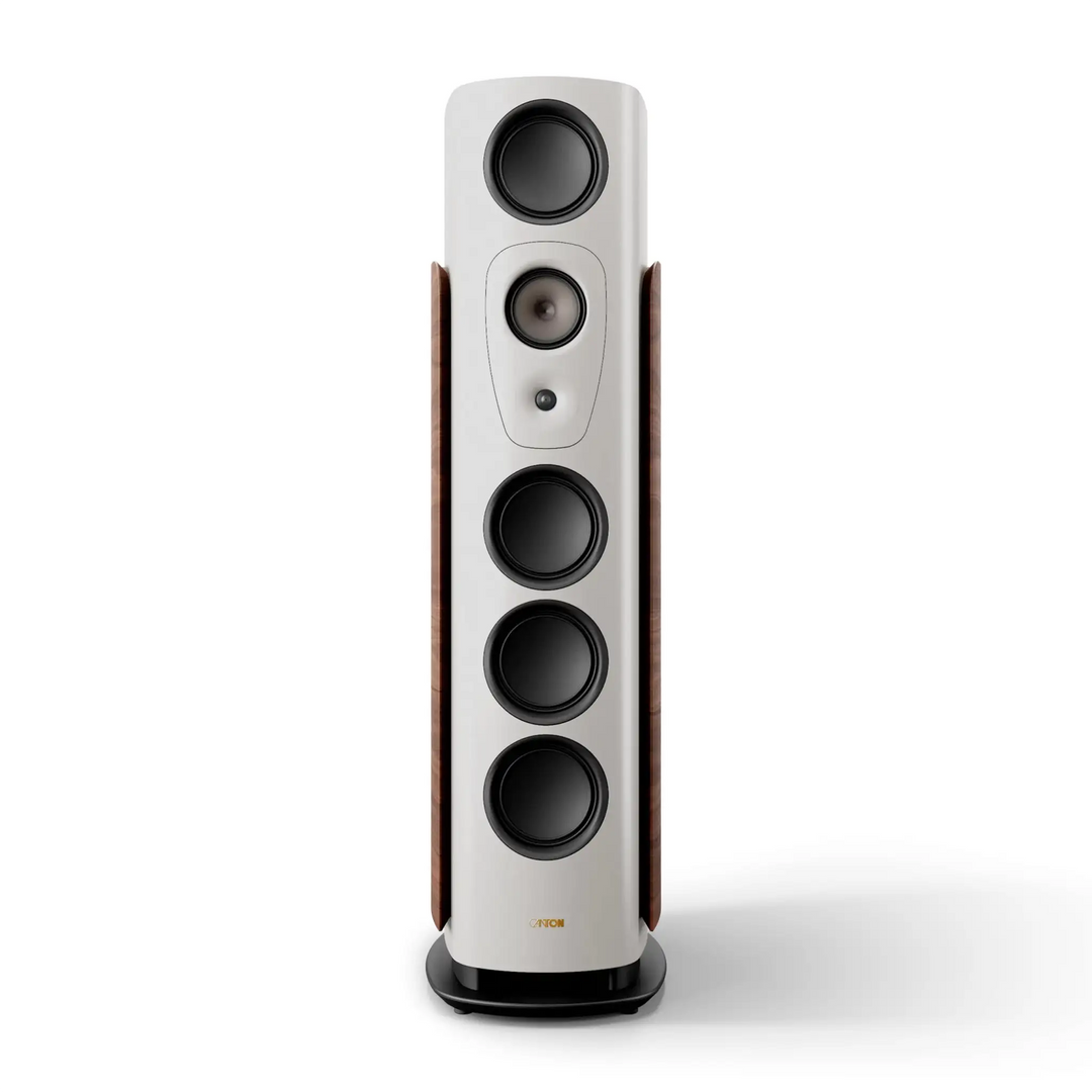Canton Reference Alpha speaker in grey standing front center whitebox