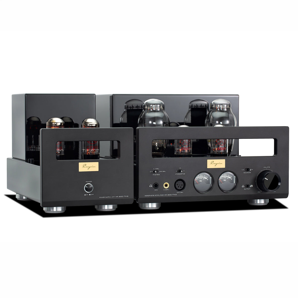 Cayin HA-300 MK3 headphone amplifier front left 3 quarter whitebox