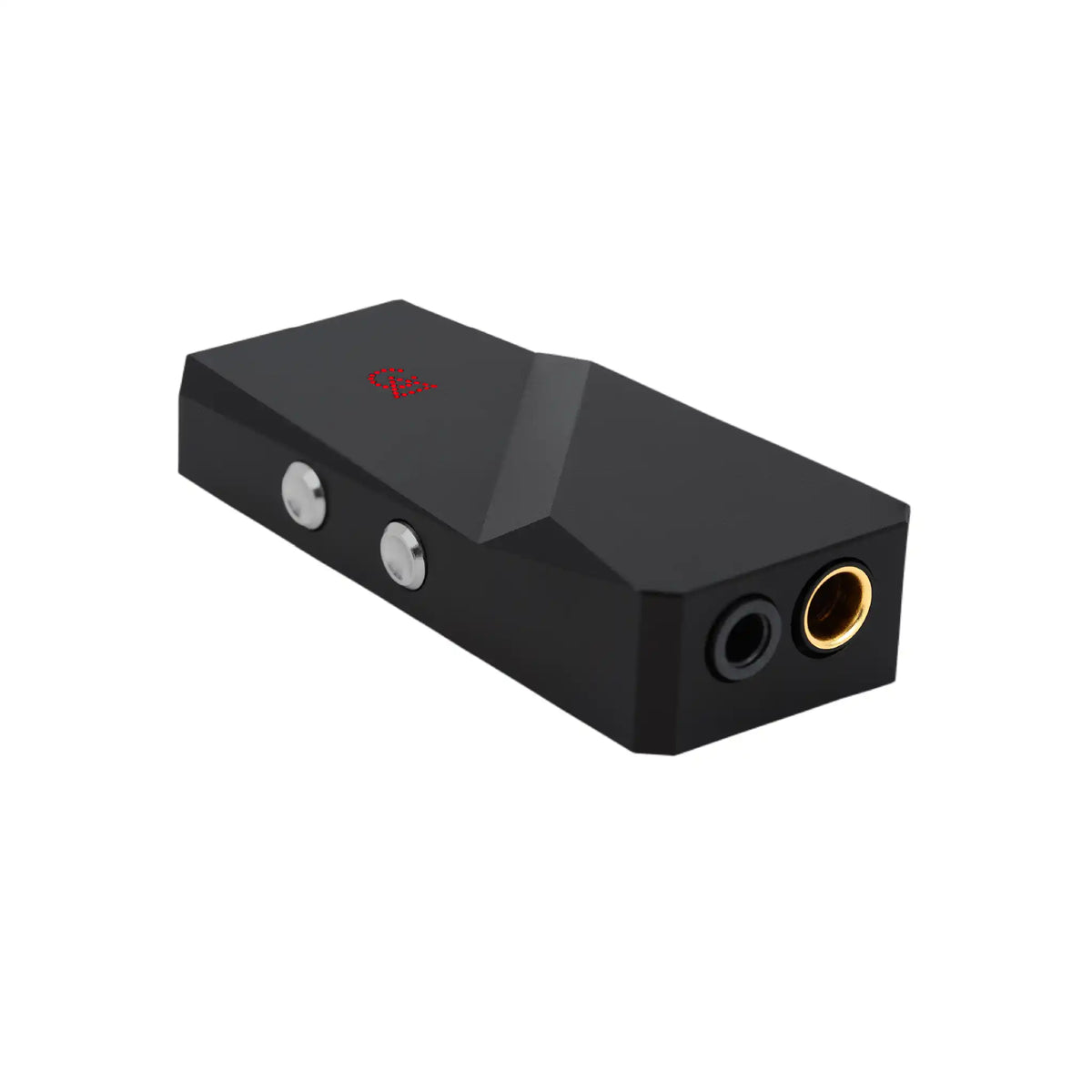 Campfire Audio Relay dac/amp lying down bottom left 3 quarter view whitebox