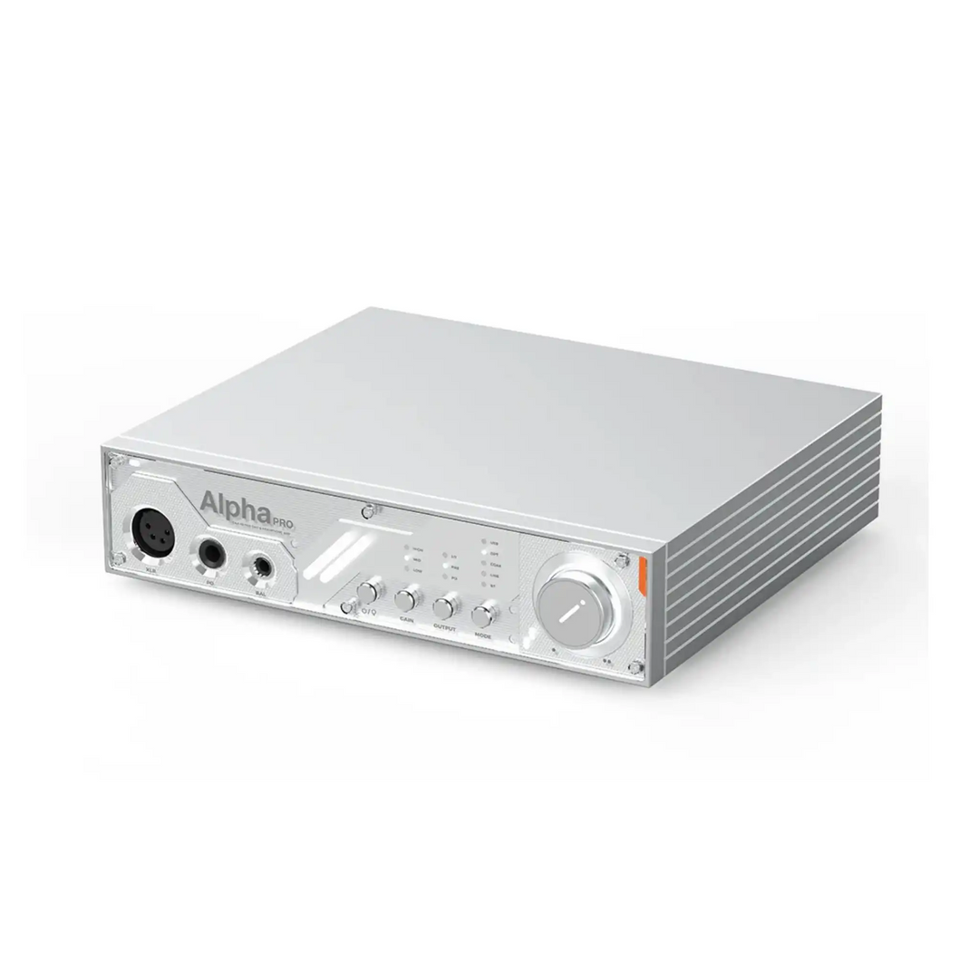 D&amp;A Alpha Pro DAC/amp front right 3 quarter angle whitebox