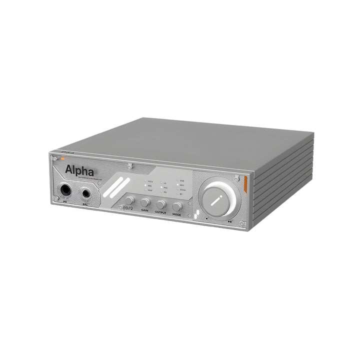 D&amp;A Alpha DAC and amp front right 3 quarter whitebox