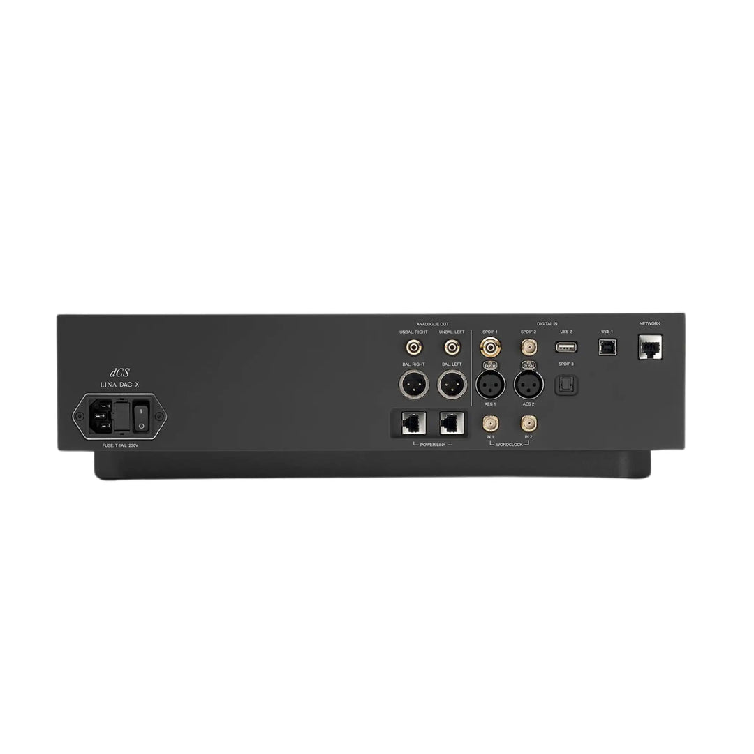 dCS Lina DAC X in black rear center whitebox