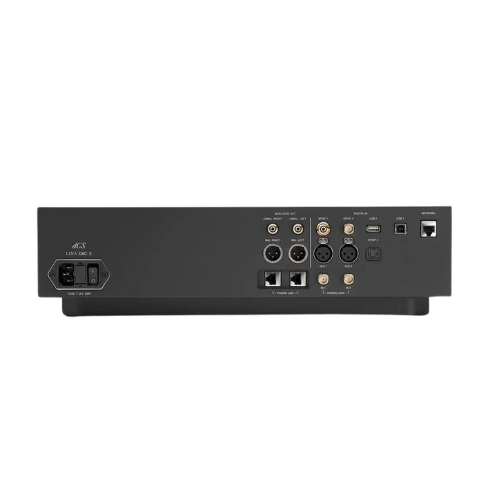 dCS Lina DAC X in black rear center whitebox