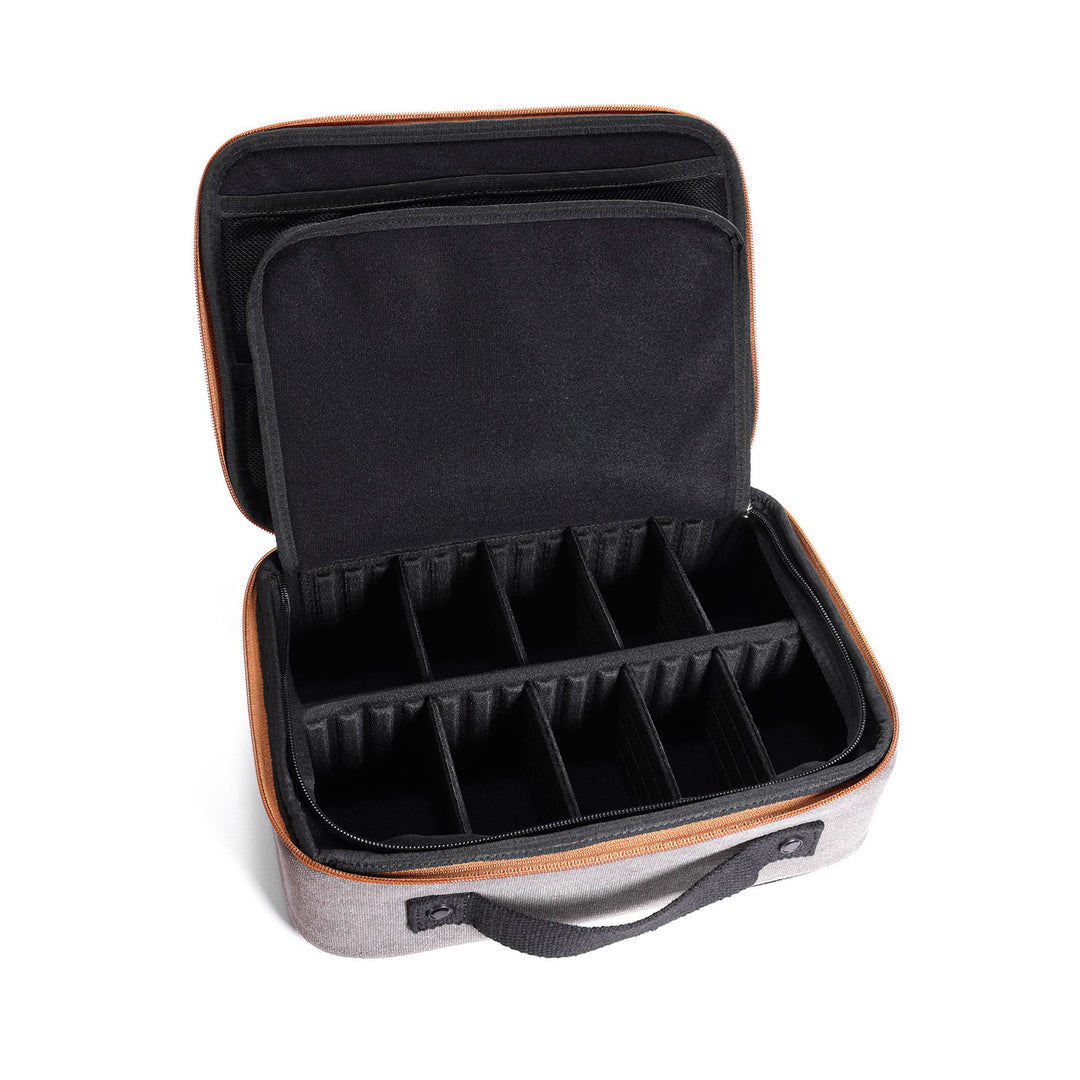 ddHiFi CZ300 open case with x1 mid length and x8 short length partitions installed