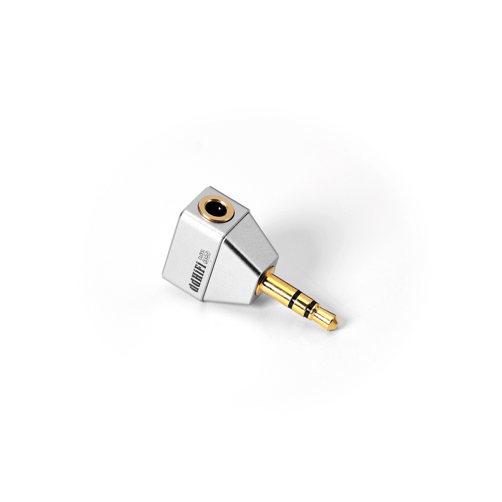 ddHiFi DJ35L adapter front leaning on side whitebox