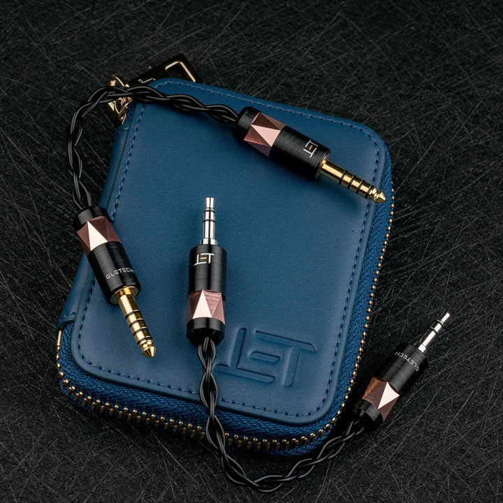 Eletech ProAdapt Socrates interconnects (x2) with blue case