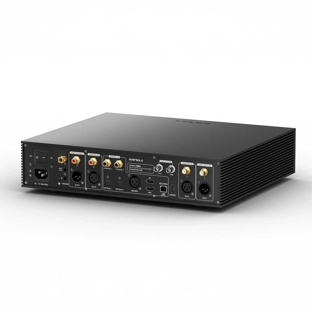 EverSolo DAC-Z10 sitting rear left 3 quarter whitebox
