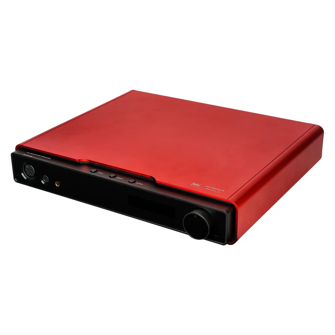 HIFIMAN Serenade Jr DAC amp sitting front right 3 quarter angle whitebox
