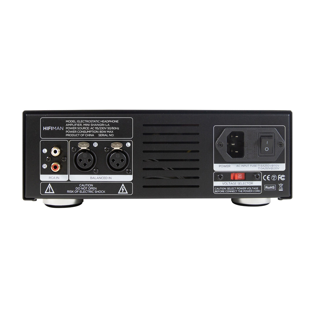 HiFiMAN Mini Shangri-La amp rear over white background