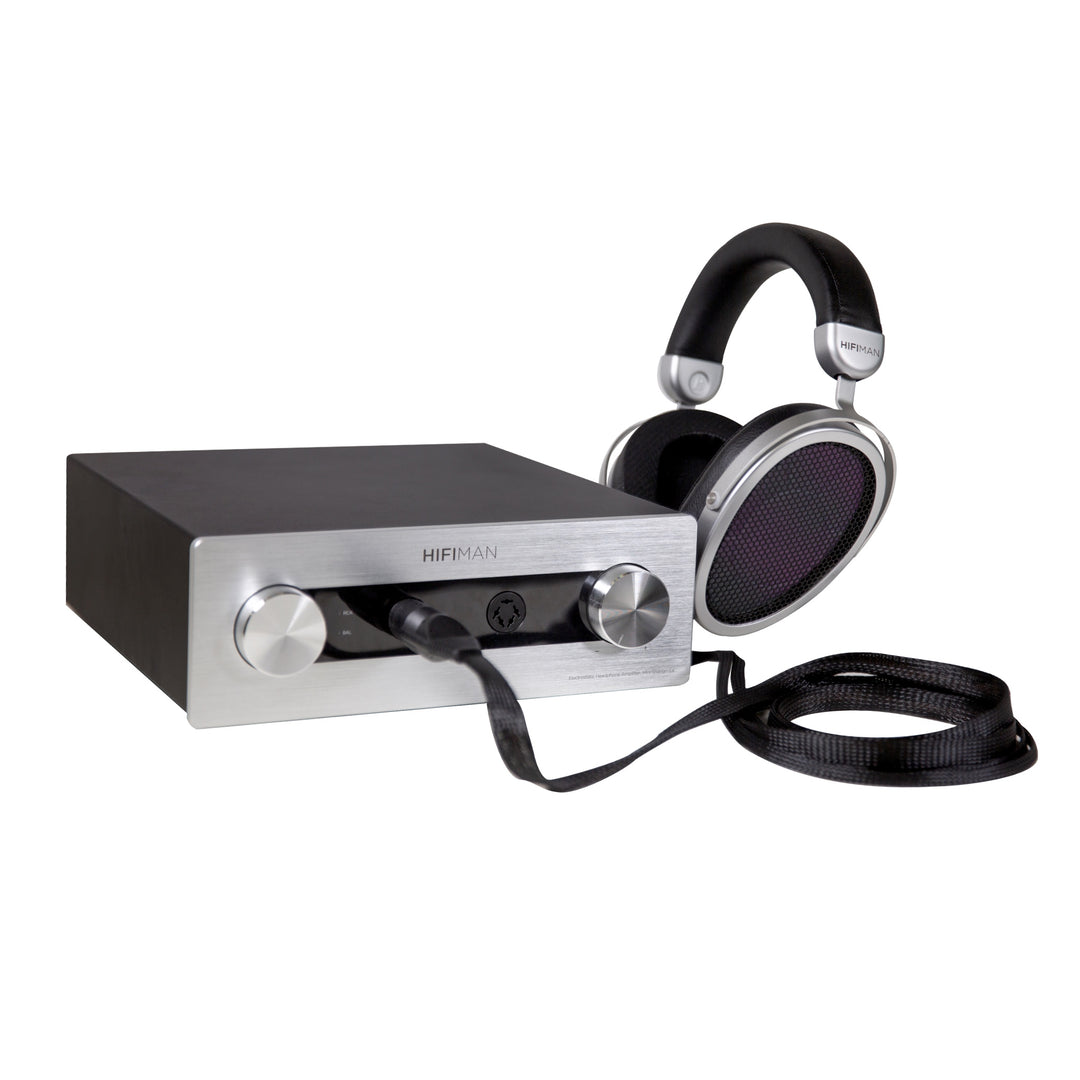 HiFiMAN Mini Shangri-La system front left quarter over white background