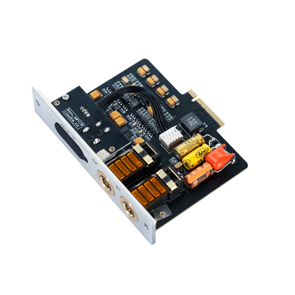 iBasso AMP17 amp card birdseye view rotated left 90 degrees whitebox