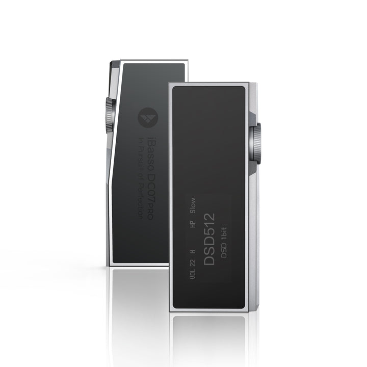 iBasso DC07Pro silver dongles front and rear bird&