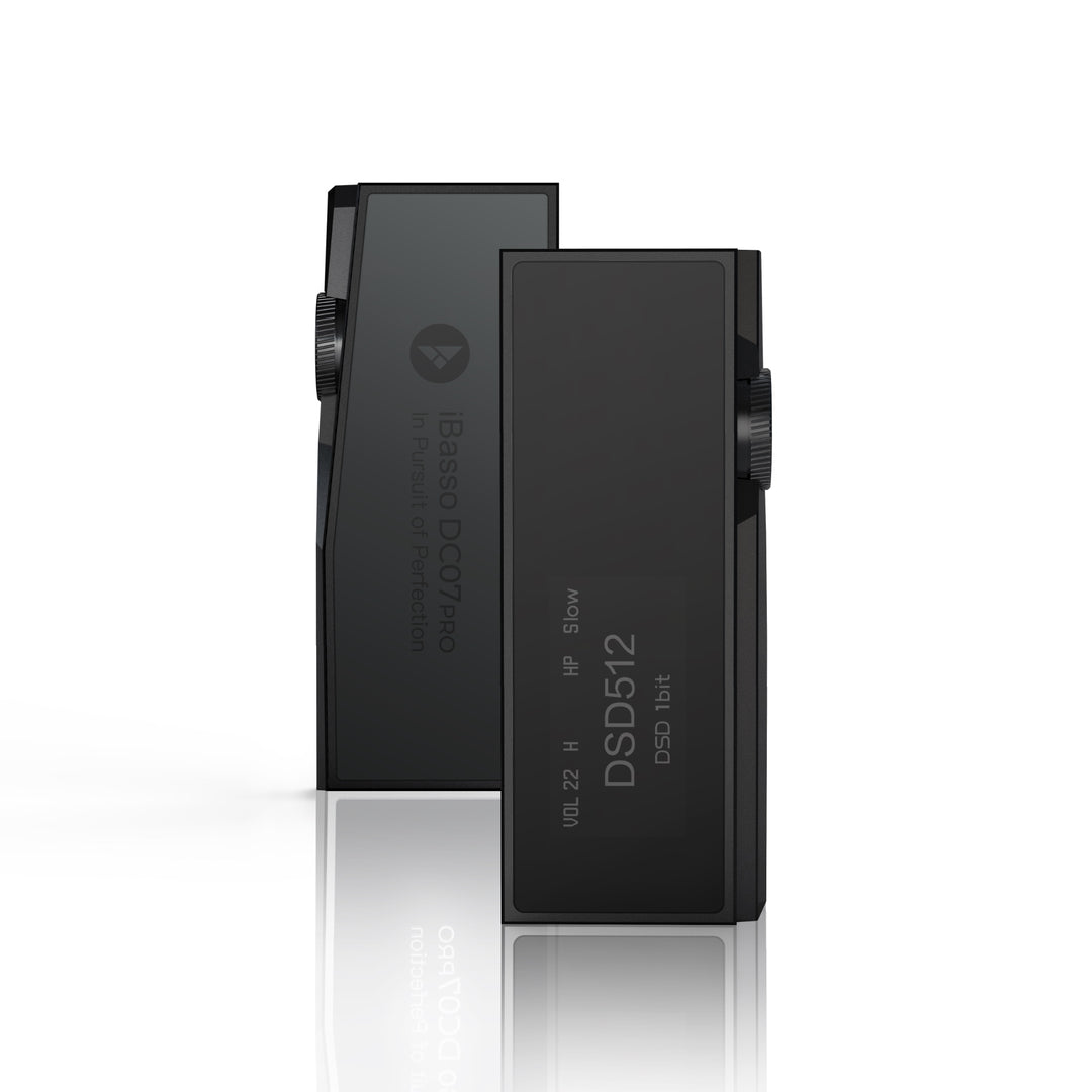 iBasso DC07Pro black dongles front and rear bird&