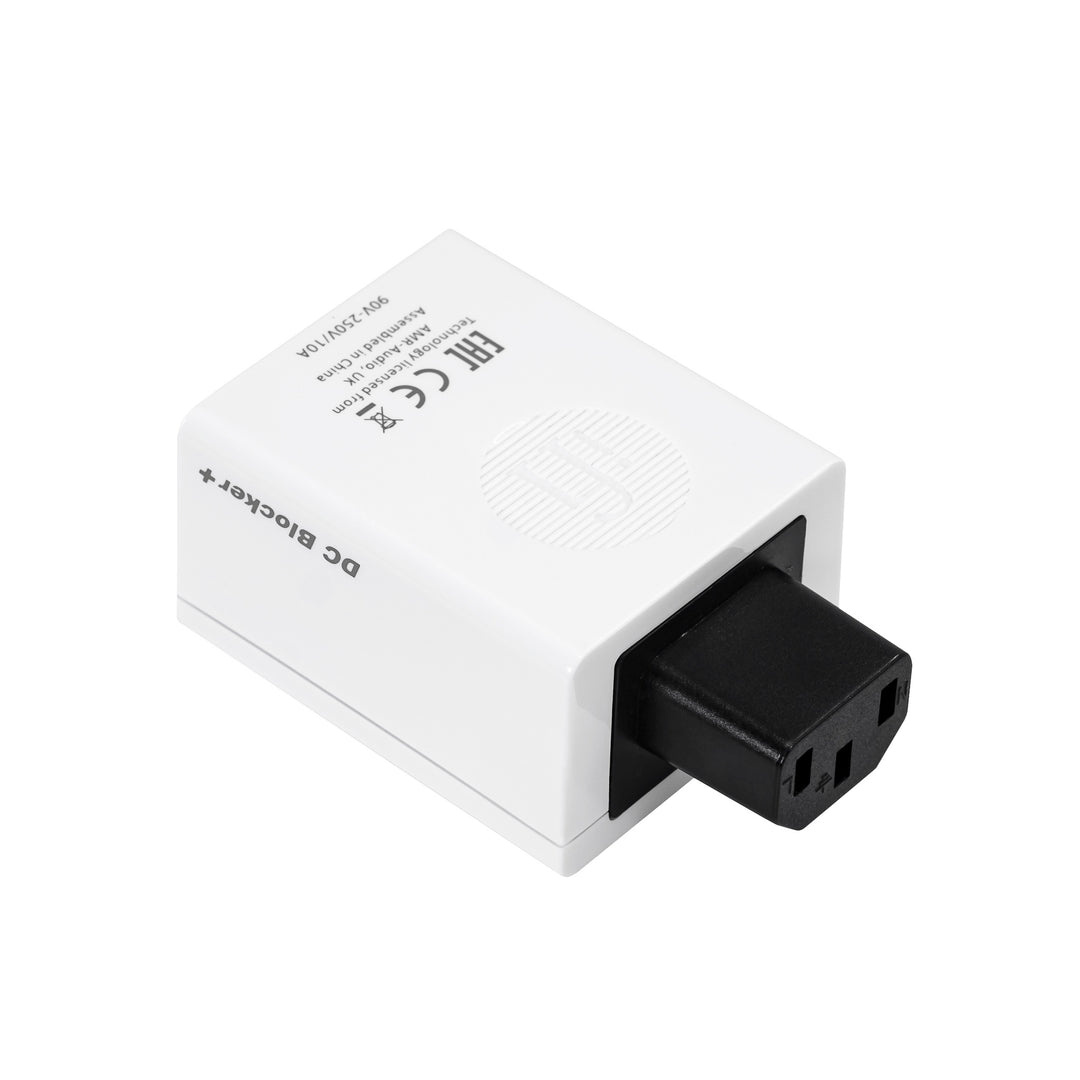 iFi DC Blocker+ bottom right 3 quarter over white background