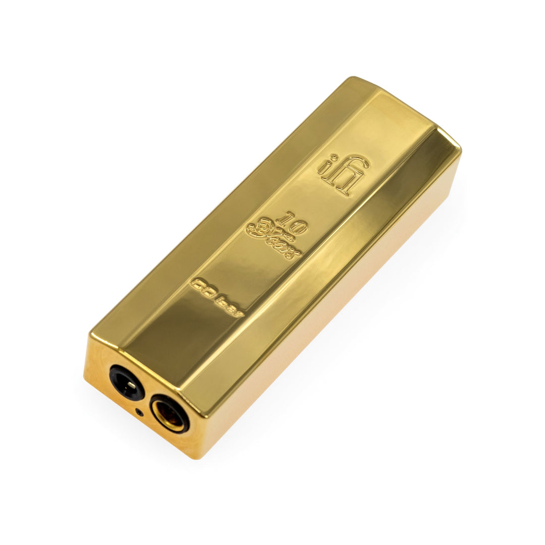 iFi limited GOld bar top front 3 quarter over white background