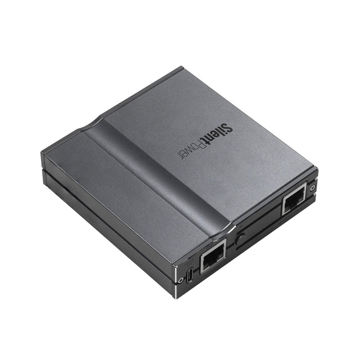 iFi LAN iPurifier Pro top left rear quarter over white background