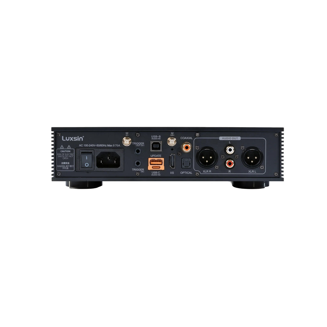 Luxsin X8 DAC and amp rear center whitebox