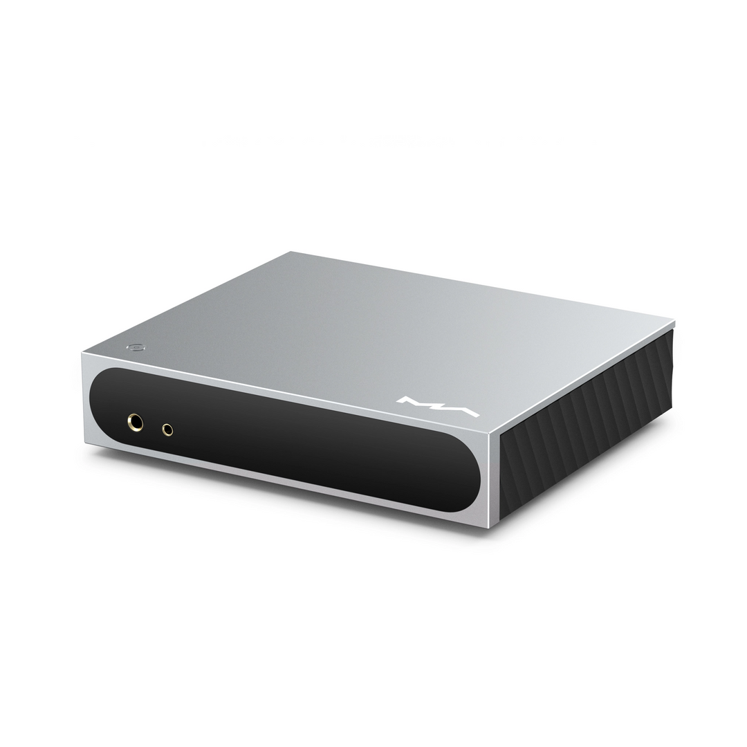 Matrix Audio mini-i PRO 4 sitting front right 3 quarter whitebox