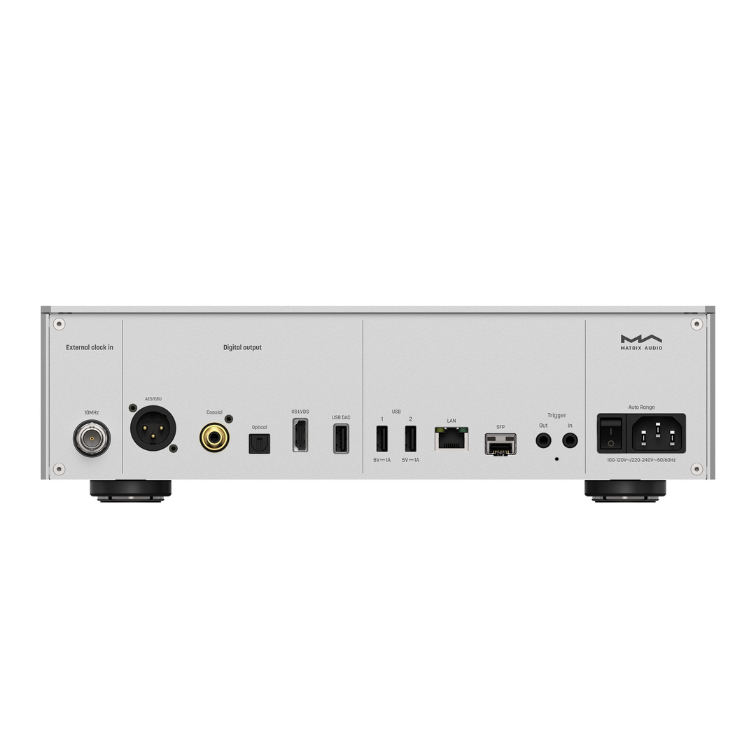 Matrix Audio NT-1 Digital Audio Transport rear eye level whitebox