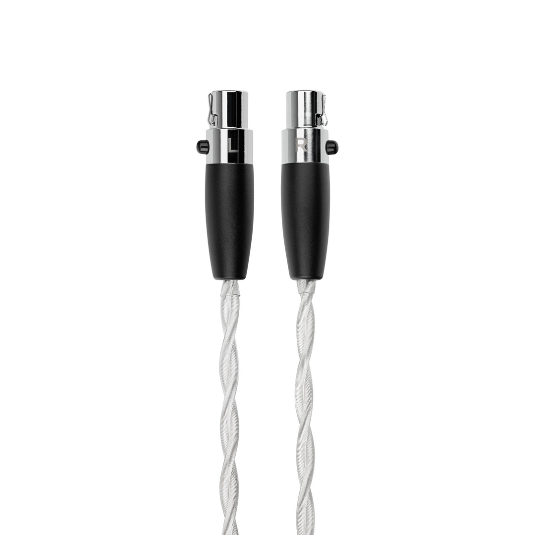 Meze Audio Arta cable dual mini-XLR connectors white background