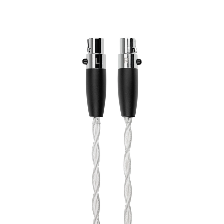 Meze Audio Arta cable dual mini-XLR connectors white background