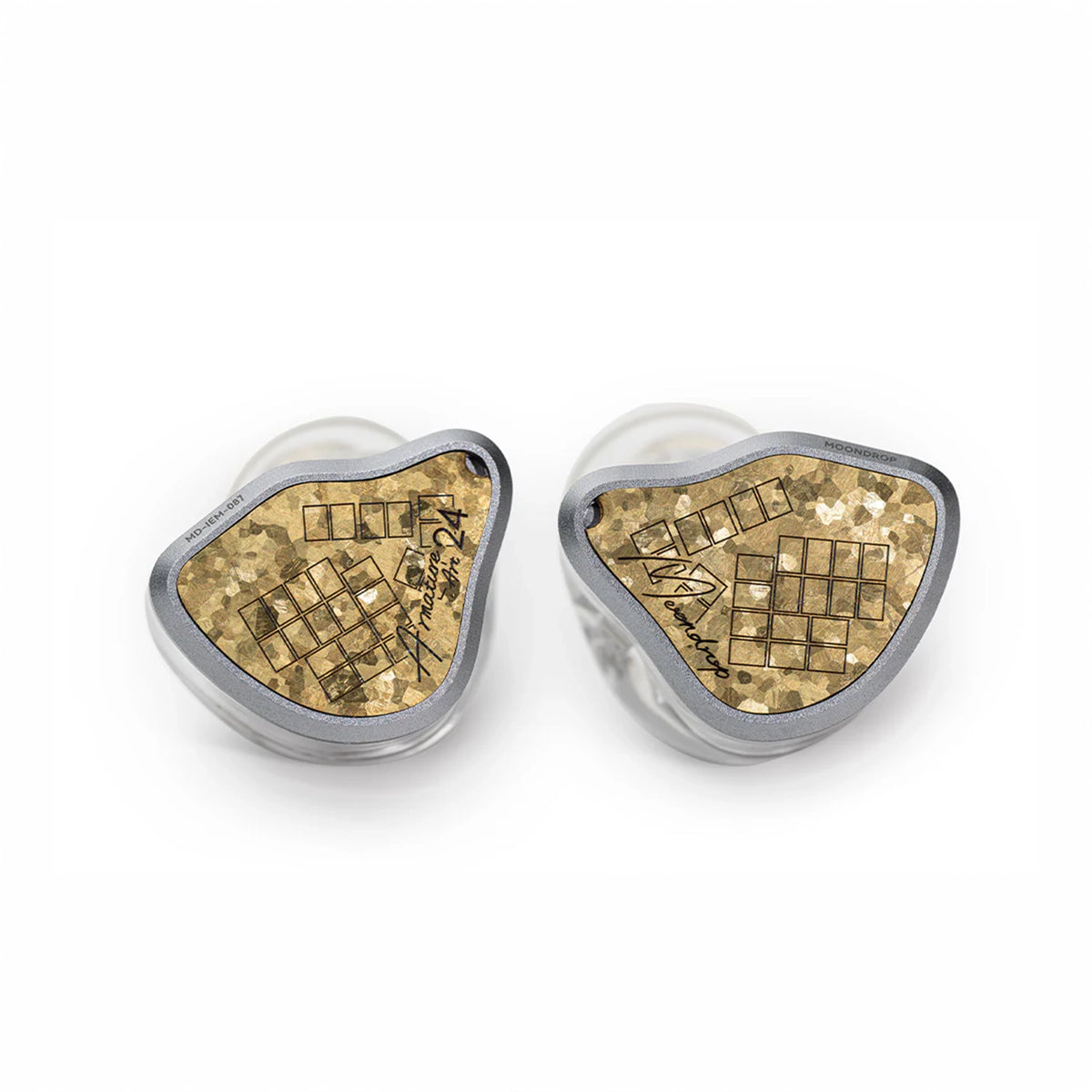 Moondrop Armature Art 24 iems front center closeup whitebox