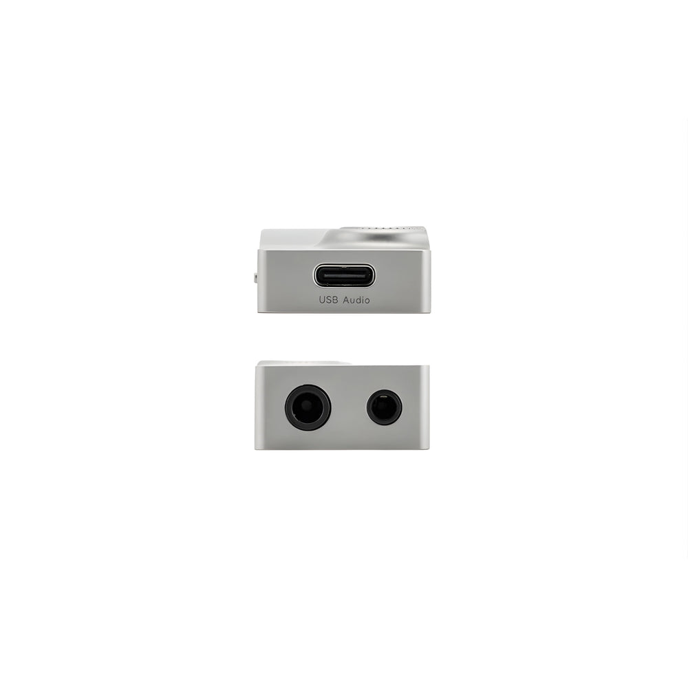 Moondrop Moonriver3 portable dac and amp top and bottom output and input whitebox