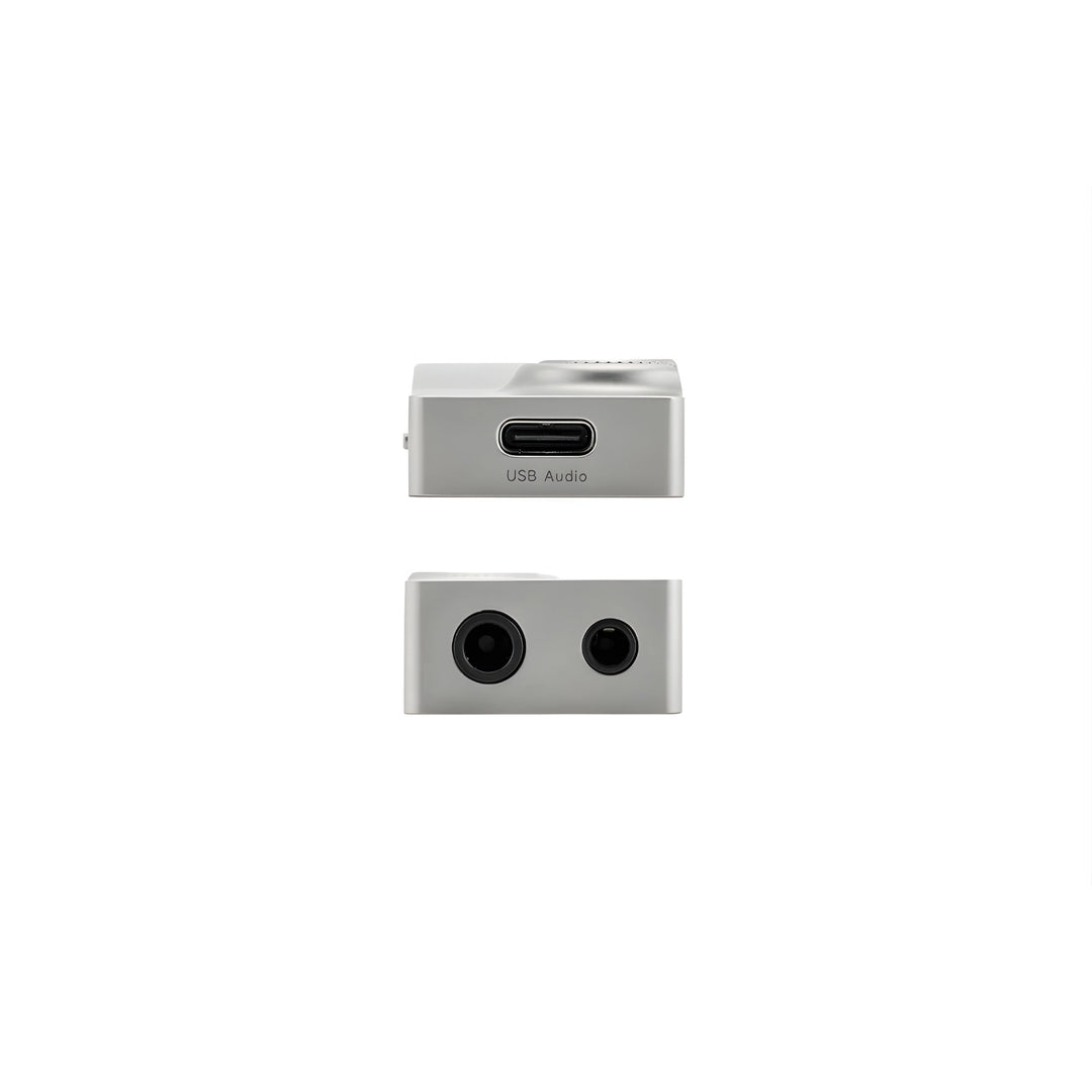 Moondrop Moonriver3 portable dac and amp top and bottom output and input whitebox