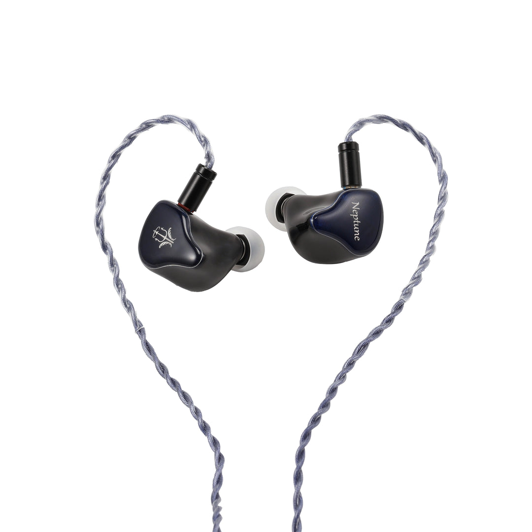 Melody Wings Neptune iems attached to cable floating whitebox